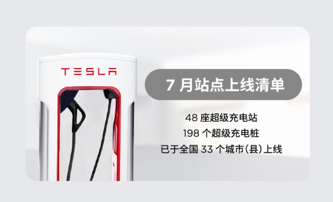 Tesla adds 48 Supercharger stations in Chinese mainland in July-CnEVPost