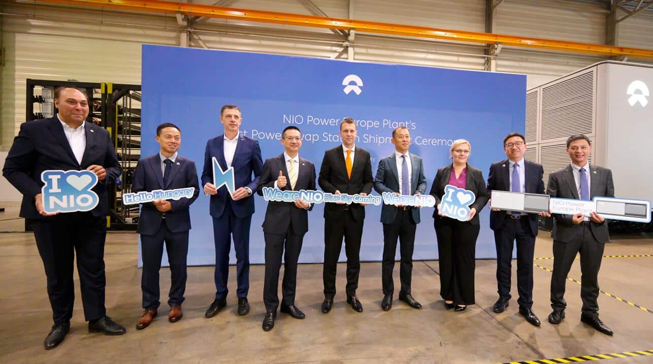 NIO sees first swap station roll off line in Europe as Hungarian plant goes into operation-CnEVPost